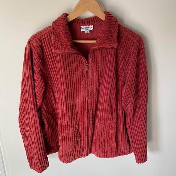 Vintage breckenridge Berry-Coloured Zipper Jacket | Size 1X - Picture 1 of 6
